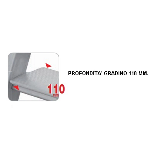 Vendita online Sgabello Fermo a 2 gradini + pedana